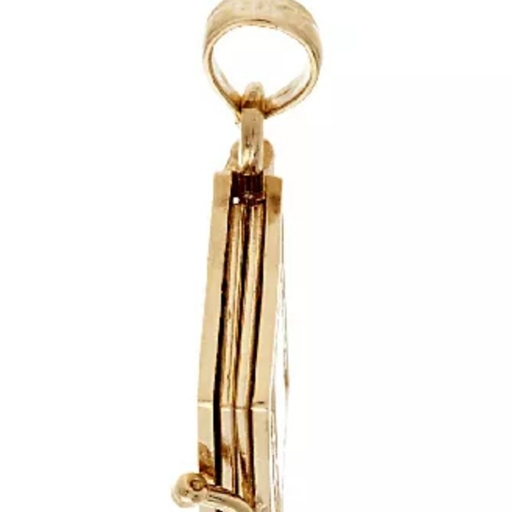 Gorgeous Solid 14k Yellow Gold 3D Bible Pendant Necklace 💛 🙏 - Picture 6 of 8